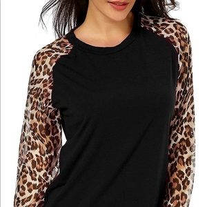 Leopard print long sleeved shirt
